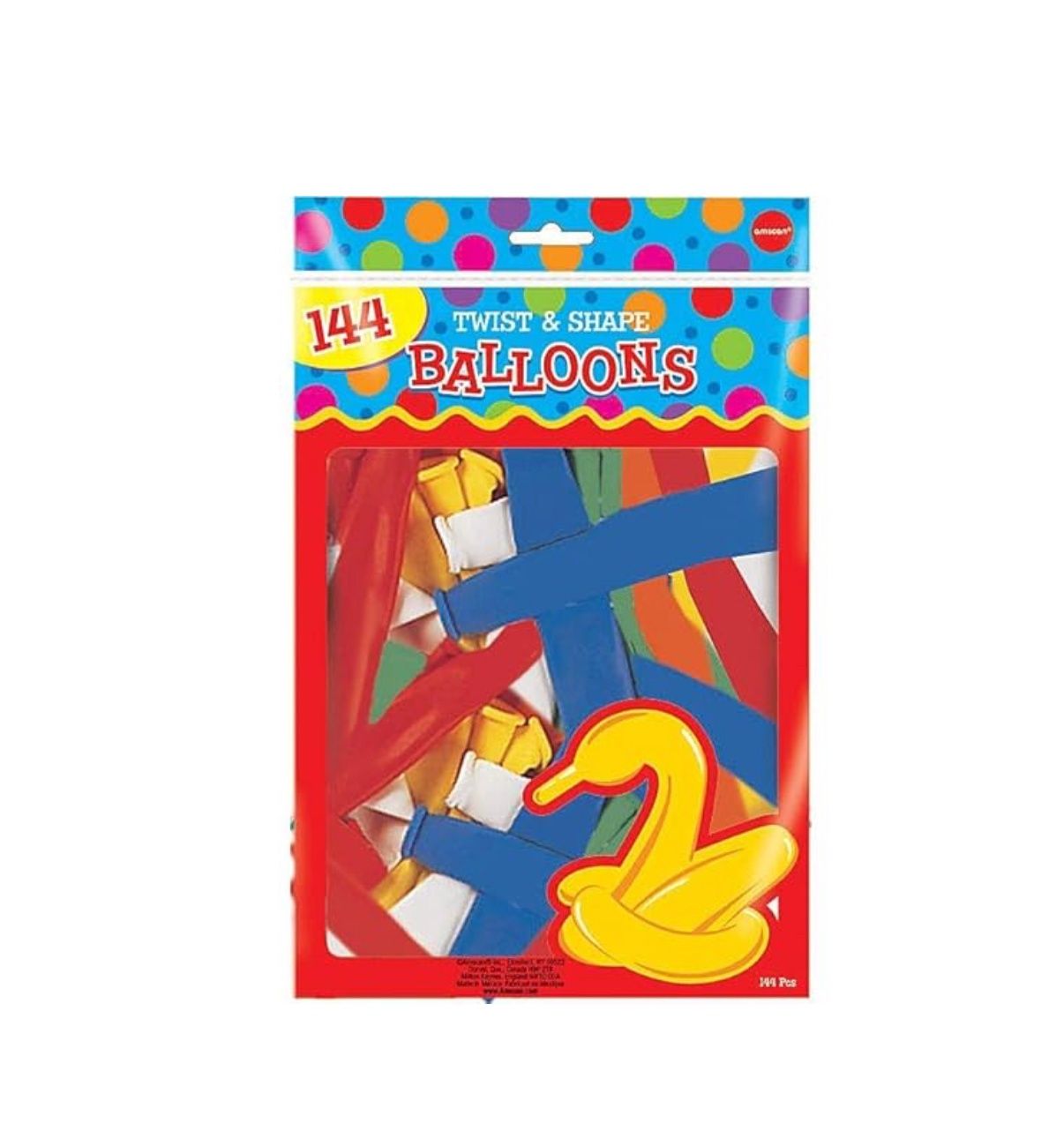 Vibrant Twist &amp; Shape Latex Balloon Mix - 11&quot; (Pack Of 144)