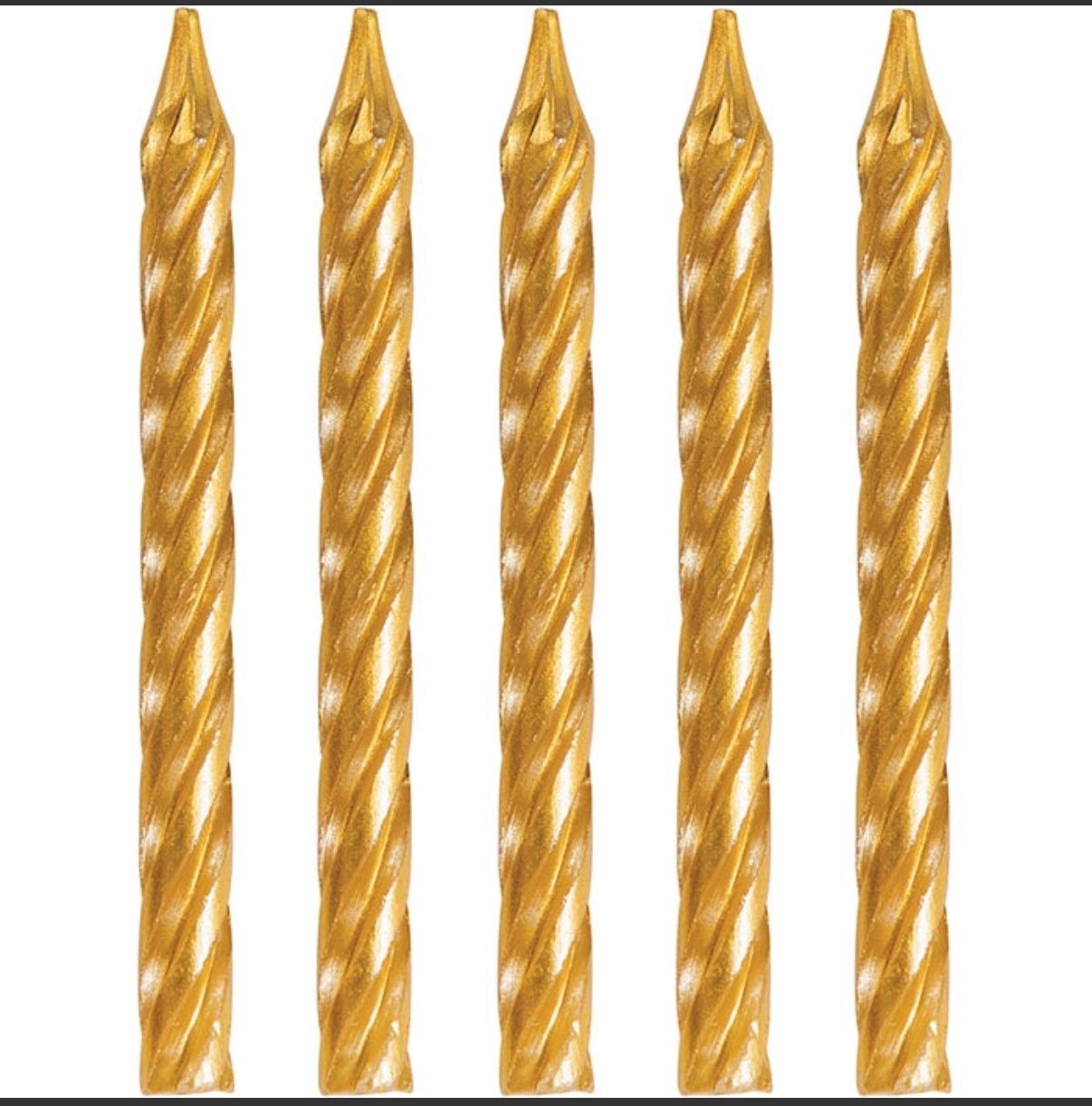 Wholesale Gold Birthday Candles, 24/Pkg