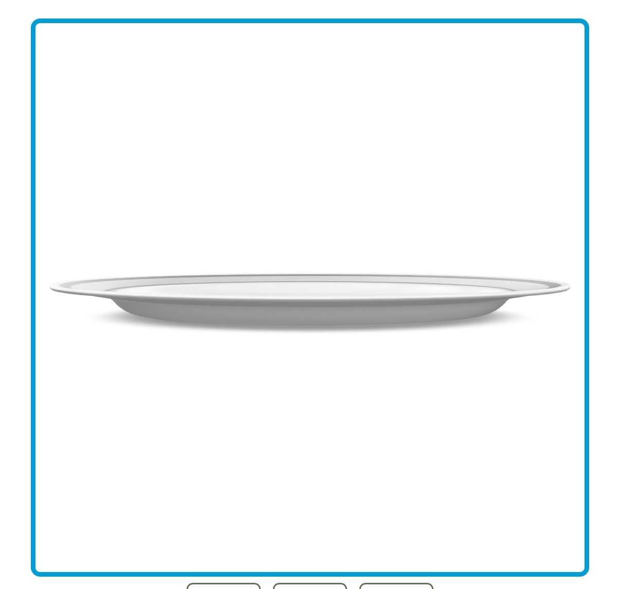 Visions 6" White Plastic Plate with Silver Bands 15ct