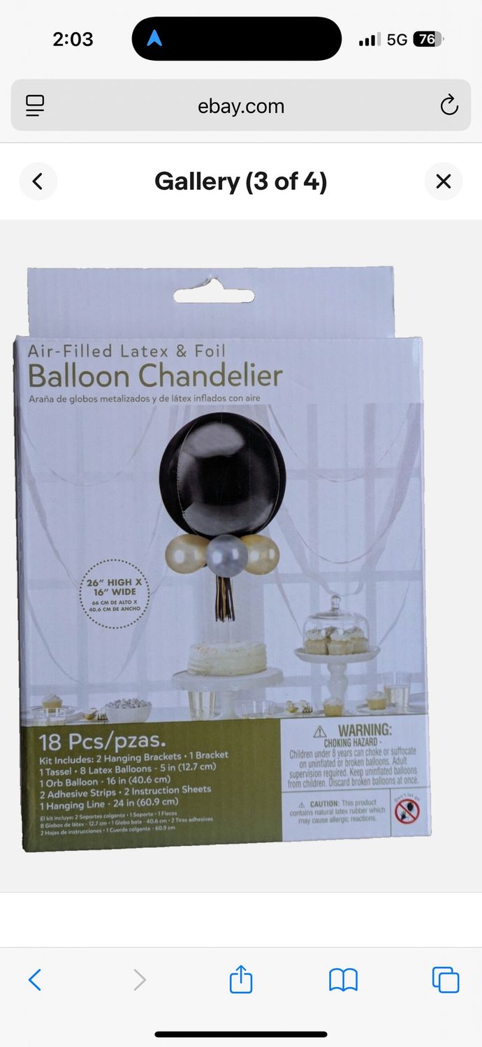 Lux Latex &amp; Foil Orb Balloon Chandelier