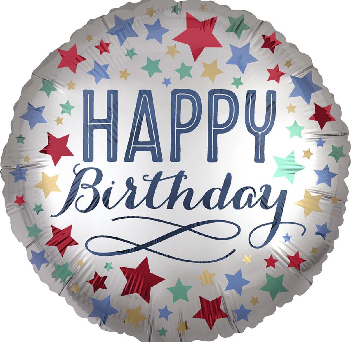 Birthday Satin with Stars 18&quot; Balloon