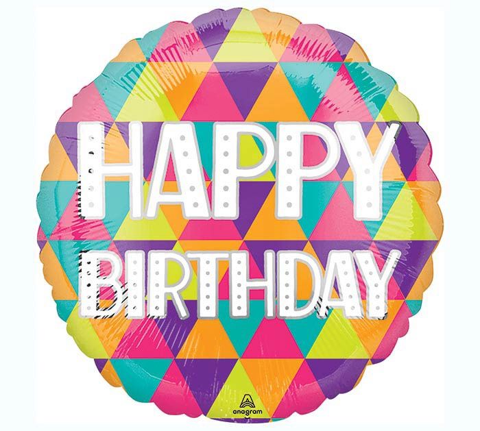 17&quot;PKG COLORFUL HAPPY BIRTHDAY BALLOON