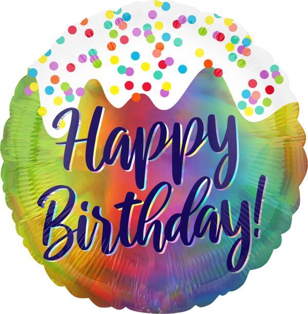 18&quot; Iridescent Birthday Frosted Confetti