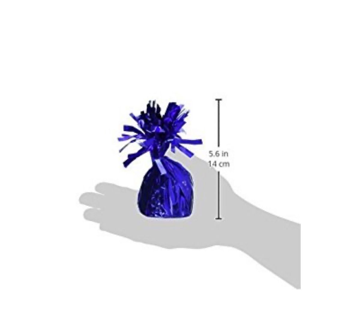 Royal Blue Foil Balloon Weight (4.5" x 2.25") 1 Count