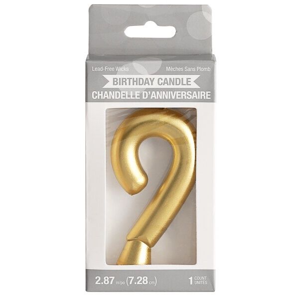 3" Gold "9" Candle