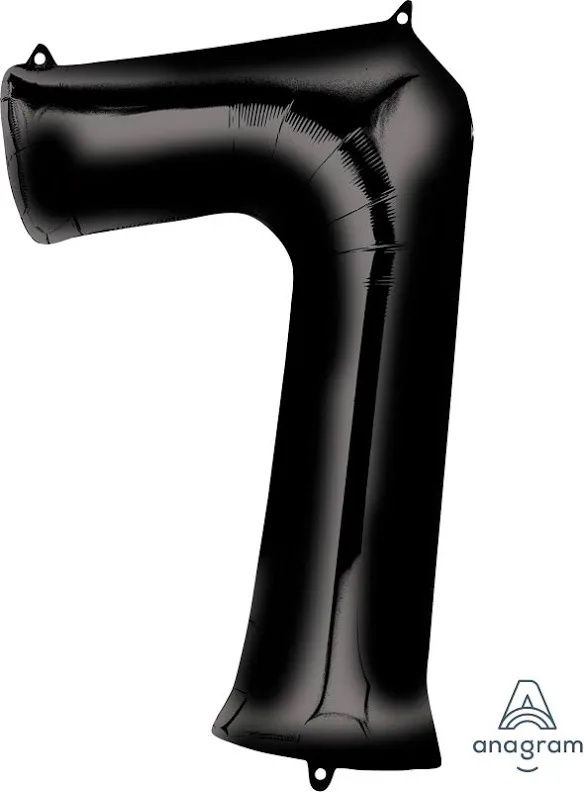 34 inch NUMBER 7 ANAGRAM - BLACK