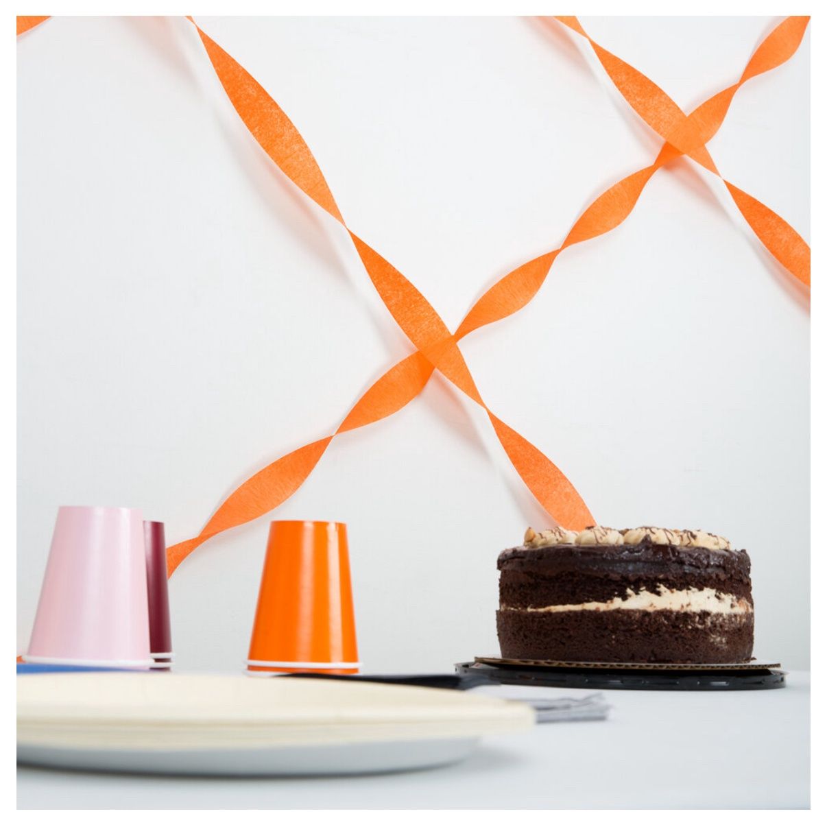 Sunkissed Orange Streamer Paper - 1