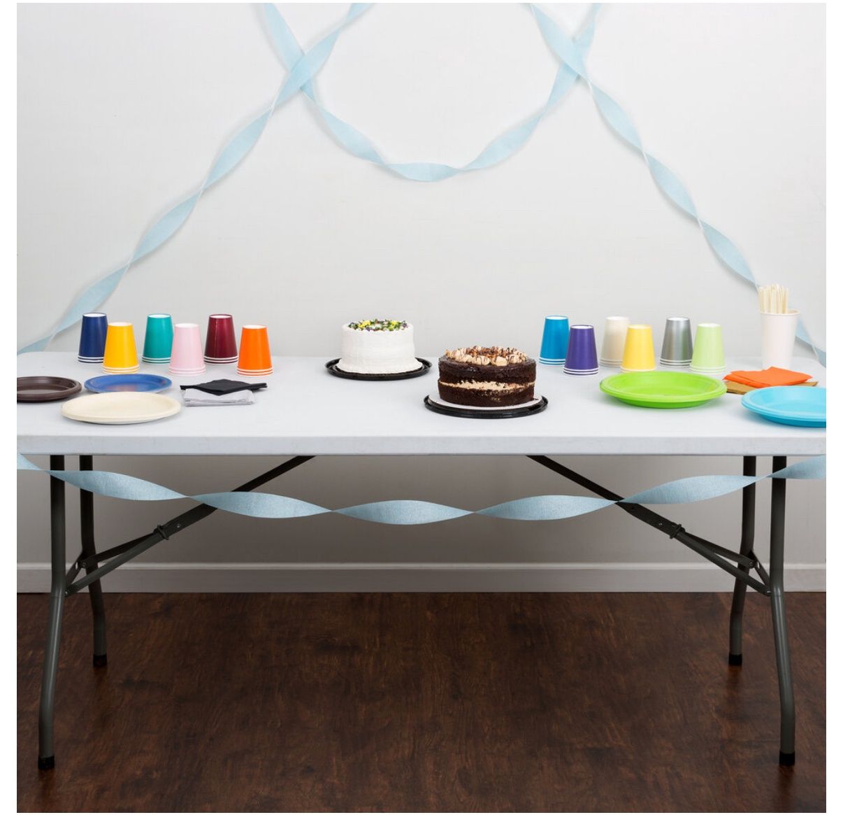 Pastel Blue Streamer Paper - 1