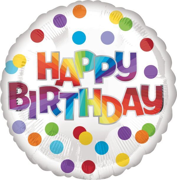 17&quot; Happy Birthday Dots Of Color