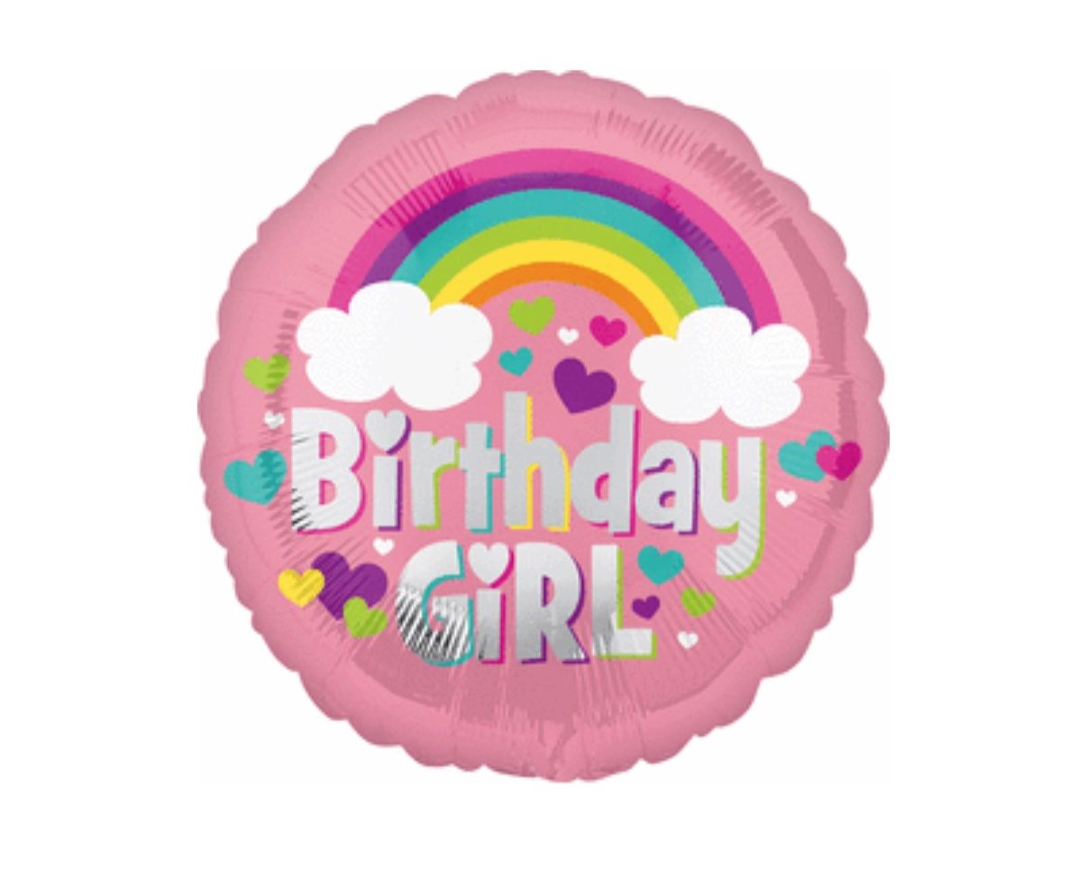 17&quot; Birthday Girl Rainbow Fun