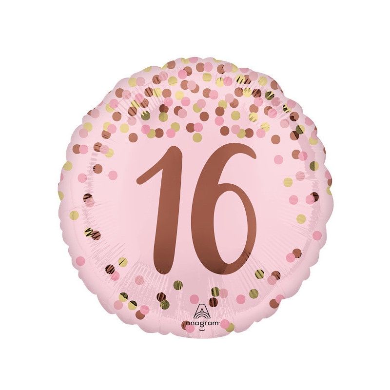 18″ 16th Pretty Pink 16th Foil Balloon