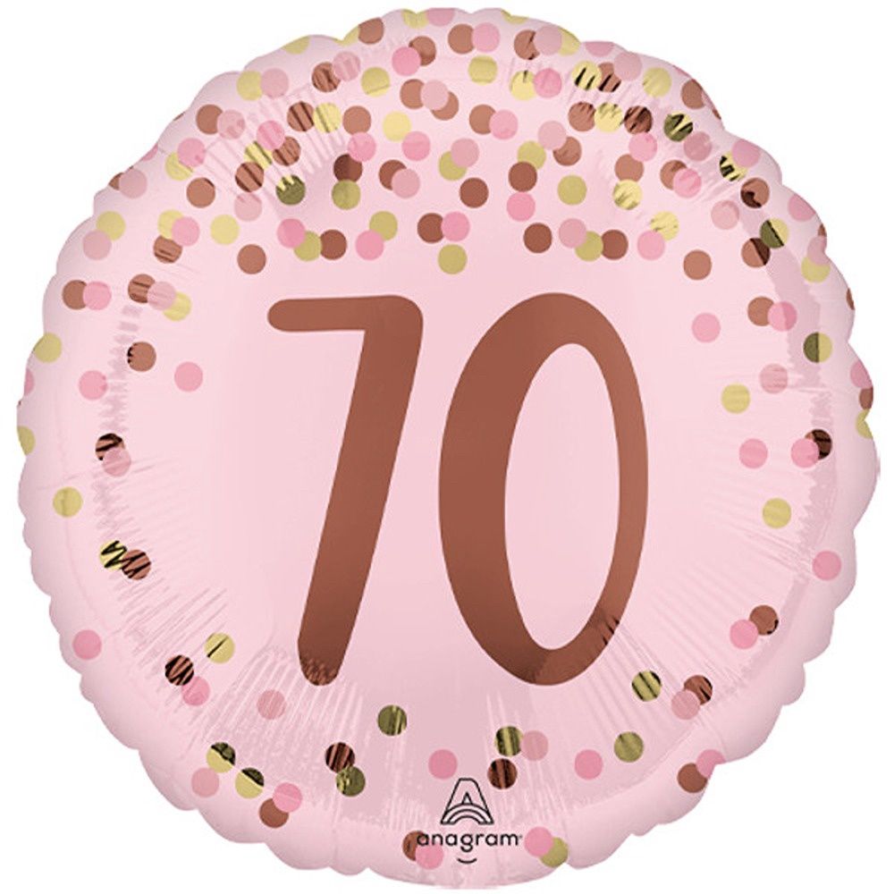 18″ 70th Pretty Pink Foil Balloon