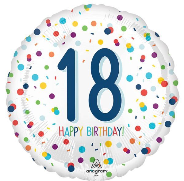 17&quot; Confetti Birthday 18