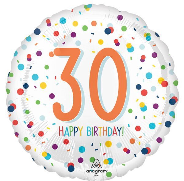 17&quot; Confetti Birthday 30