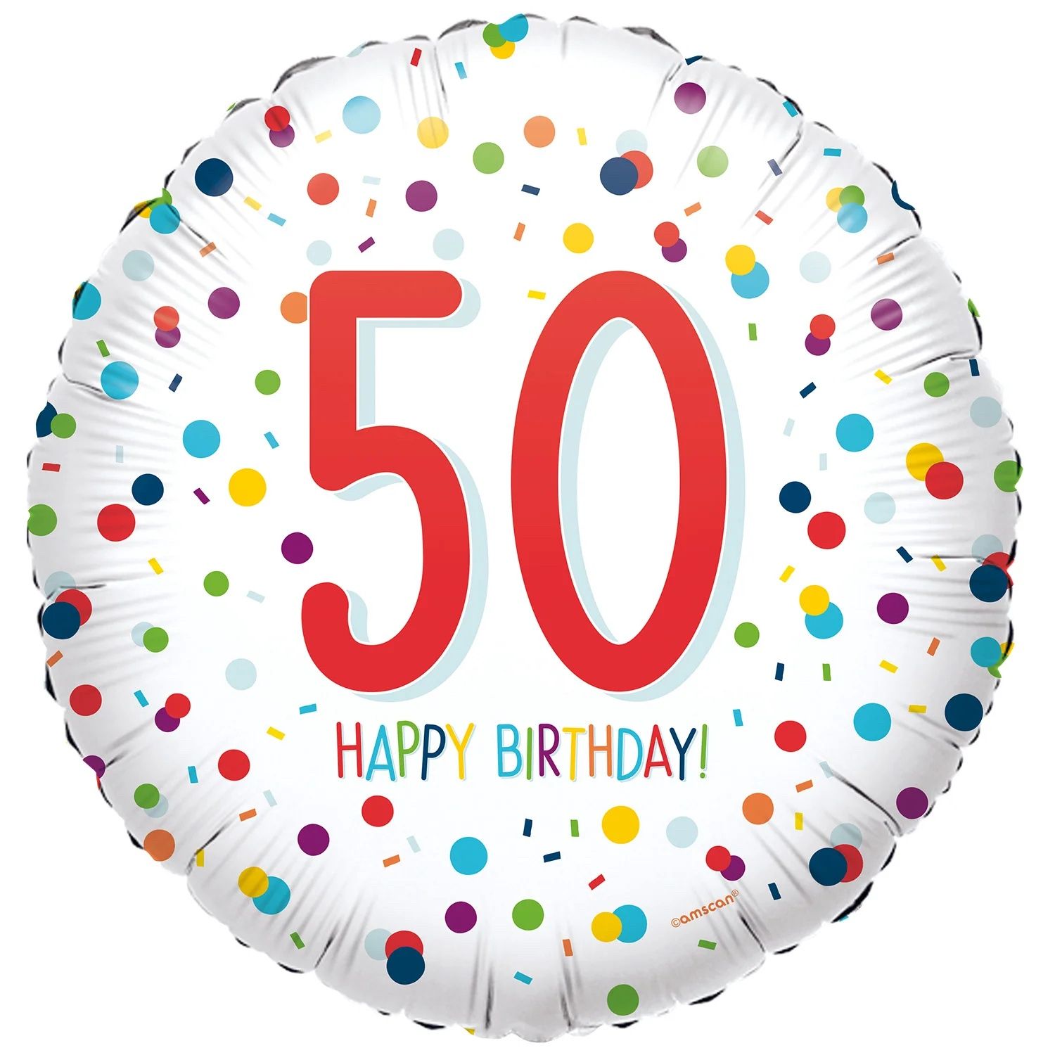 Confetti Birthday 50th 17″ Balloon
