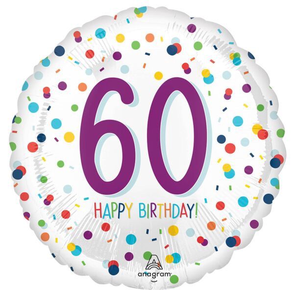 17&quot; Confetti Birthday 60