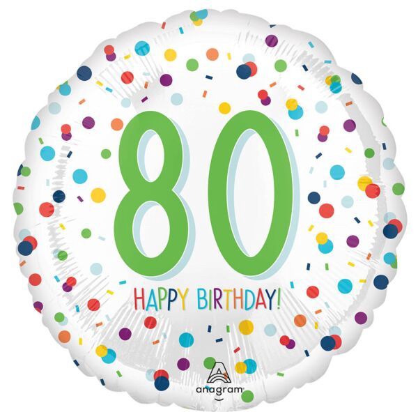 17&quot; Confetti Birthday 80