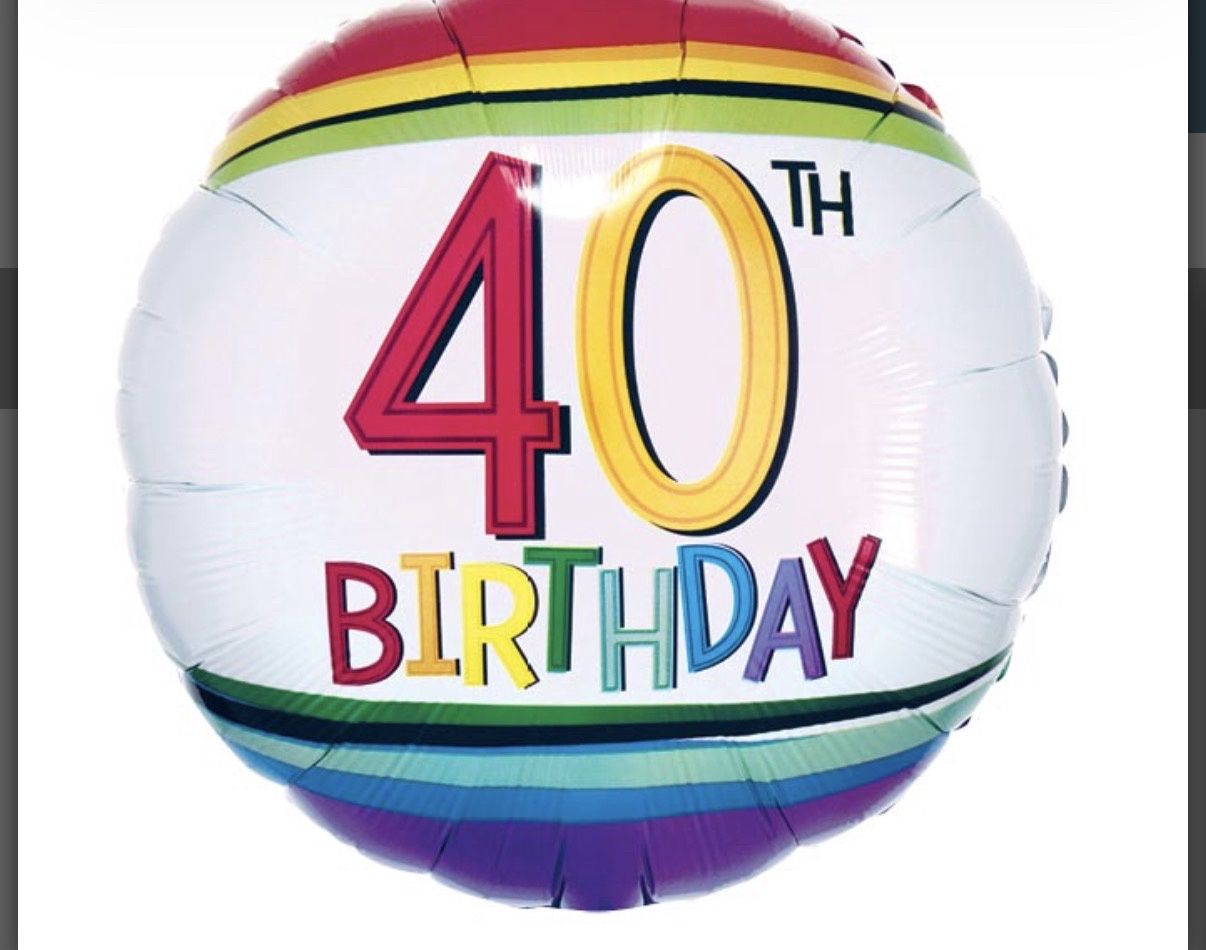 17&quot; PKG 40TH BIRTHDAY BALLOON