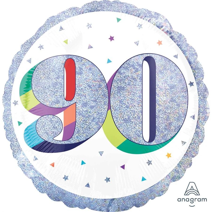 90th Birthday Party Supreme Foil Balloon