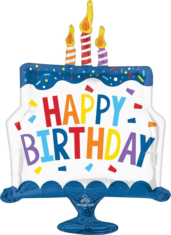 Happy Birthday Tiered Cake 29&quot; Balloon