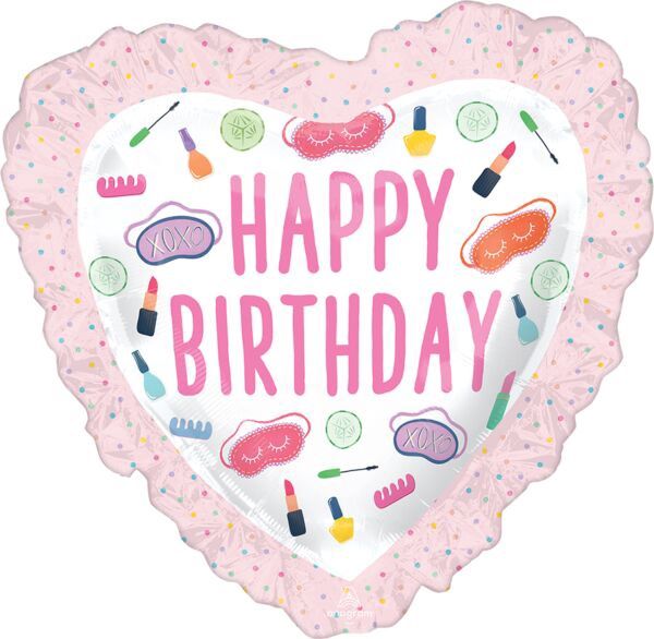 Happy Birthday Spa Party 28″ Balloon