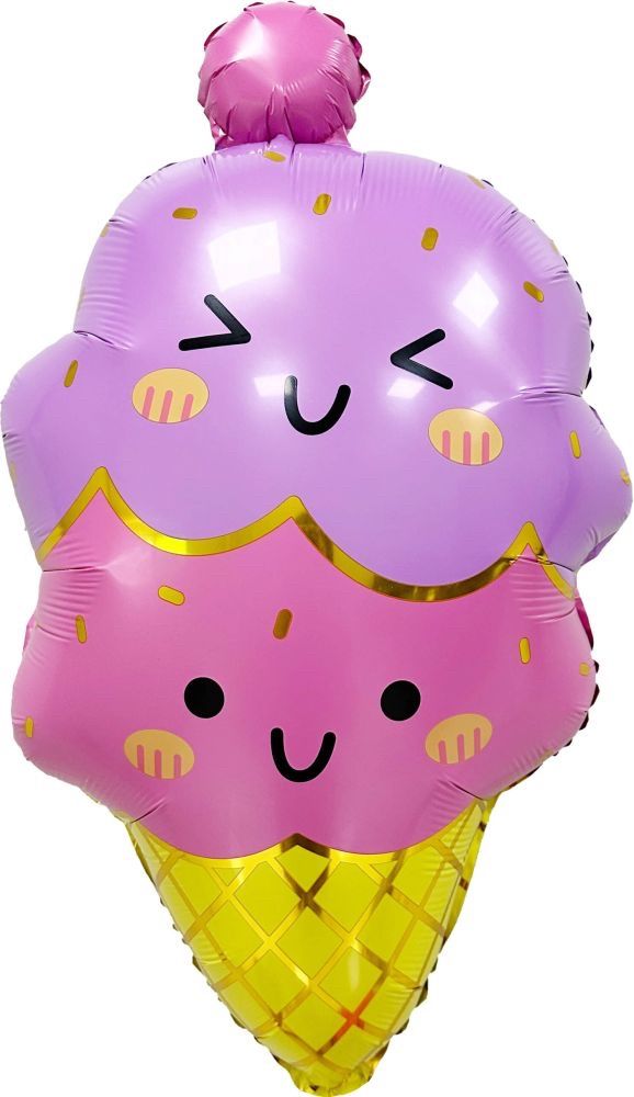 25&quot; Colorful Cute Ice Cream Cone Balloon