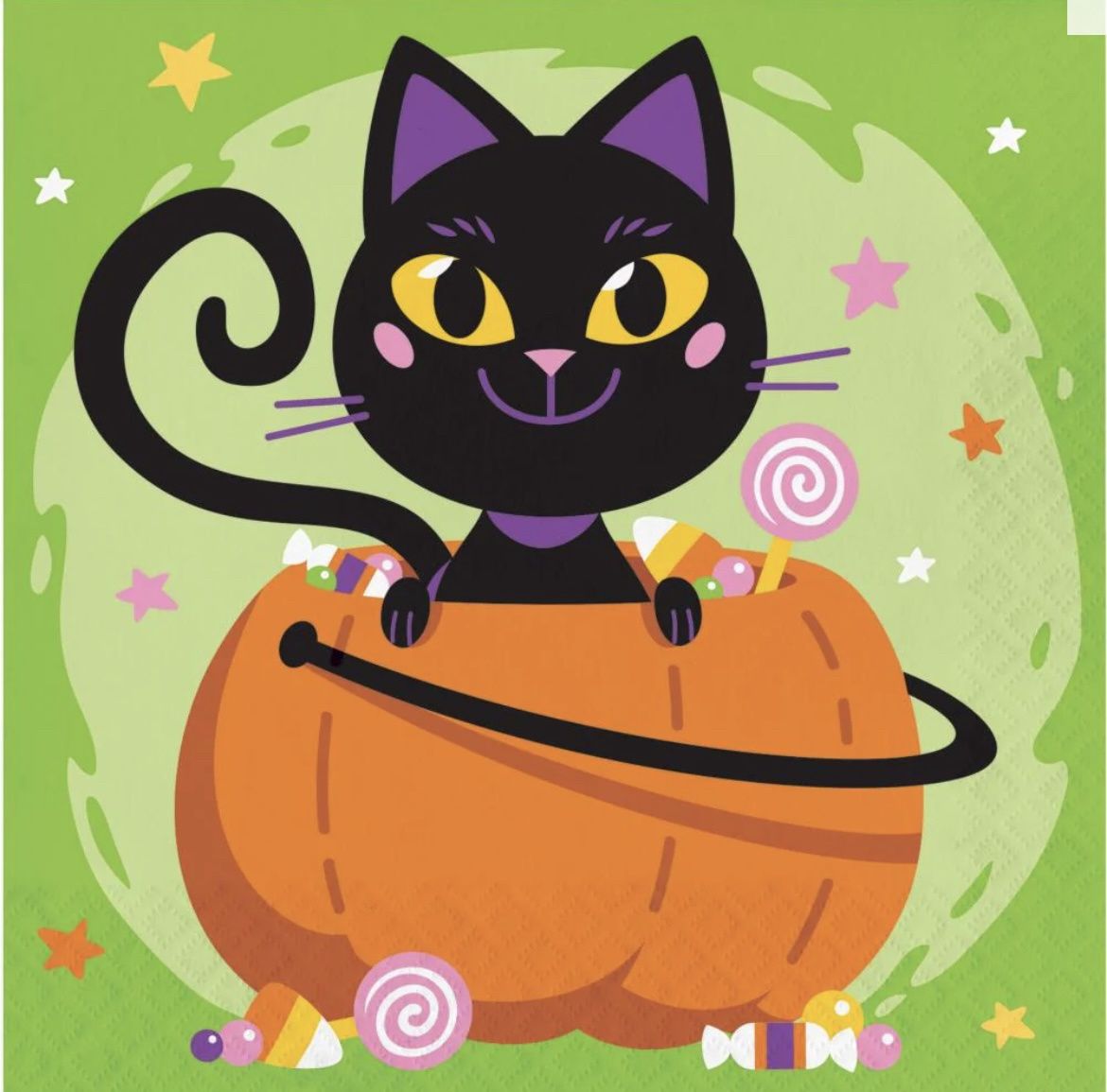 GLOWING GHOULS 2-PLY PAPER LUNCHEON NAPKIN (16/PKG)
