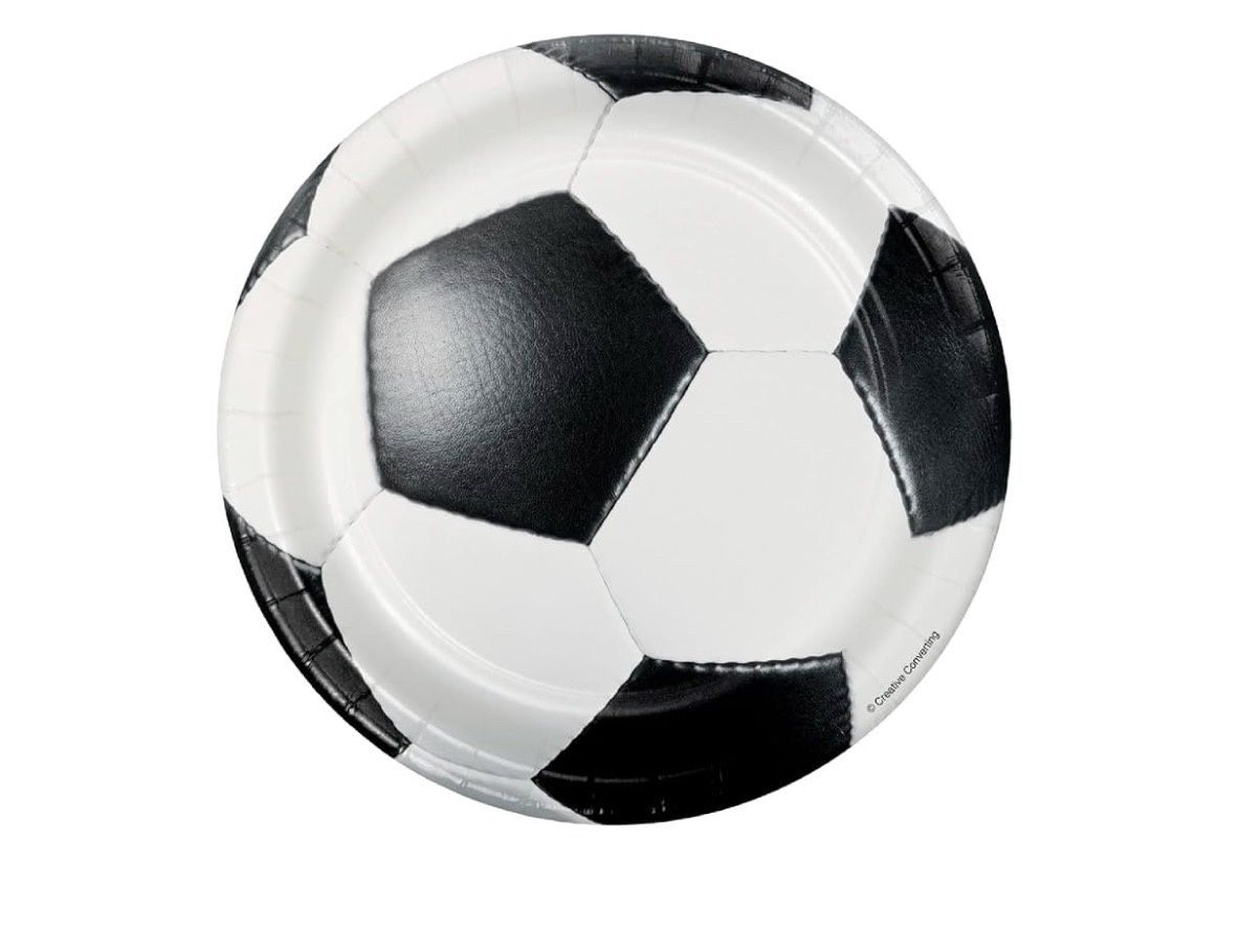 Creative Converting Soccer Ball Round Paper Dessert Plates