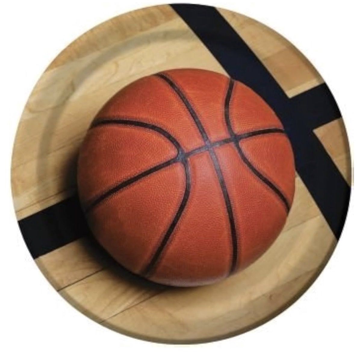 Creative Converting Sports Fanatic Basketball 9-inch Plates