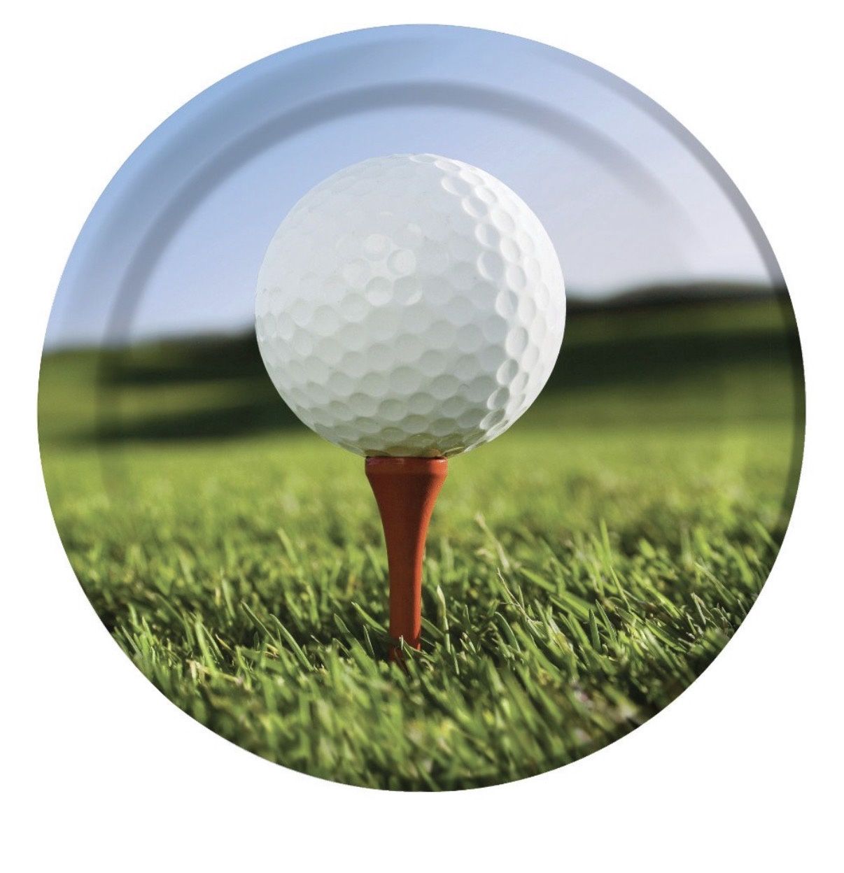 Creative Converting 8 Count Sports Fanatic Golf Sturdy Style Paper Dinner Plates, 8.75&quot;, Multicolor