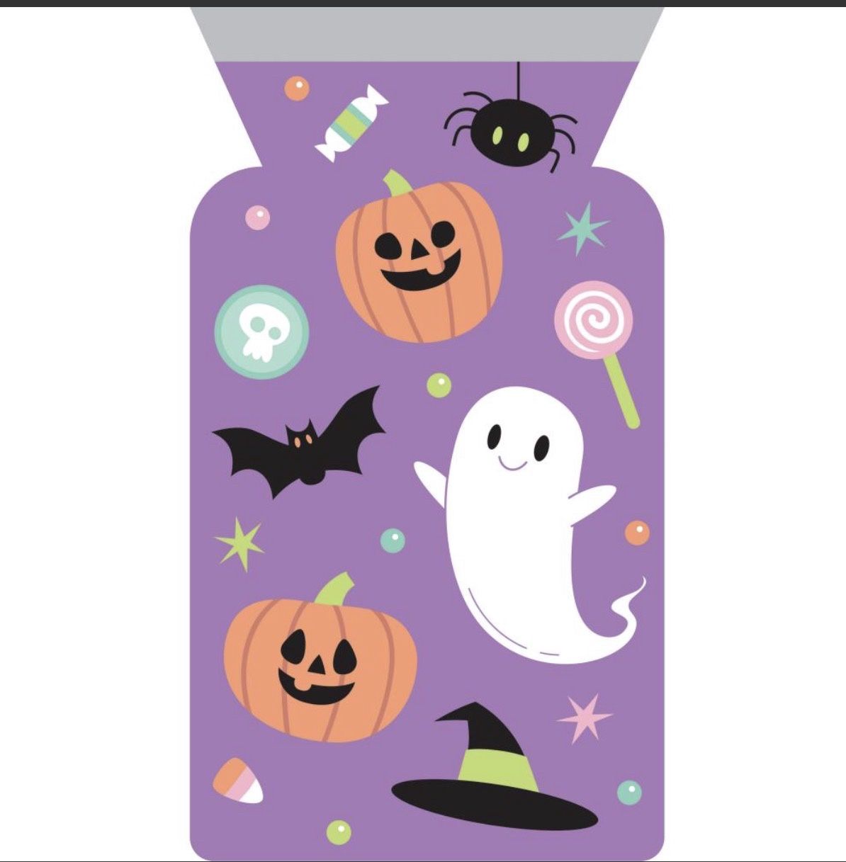 Halloween Characters Cello Bag with Zipper, 12/Pkg