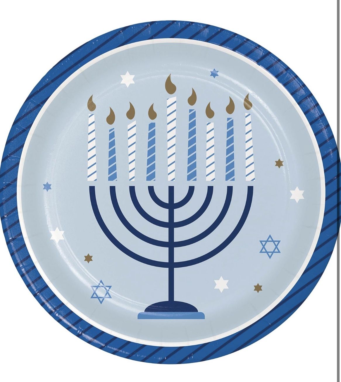 Converting Hanukkah Celebration Dessert Plates, 7&quot;, Multi-color