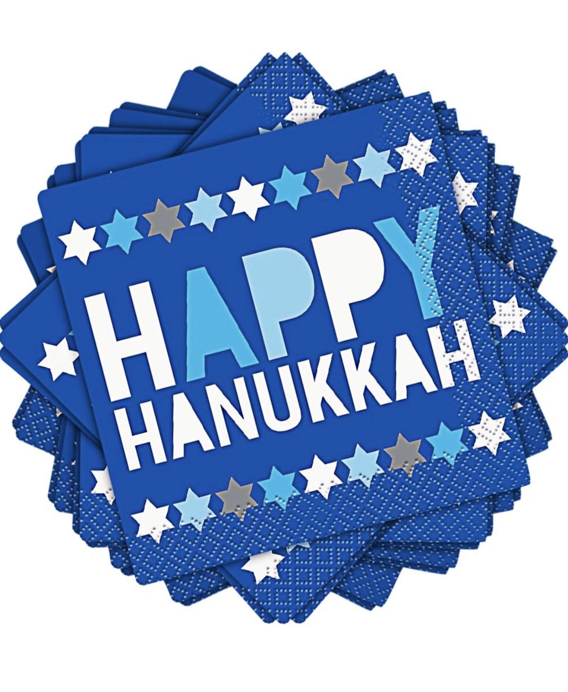Happy Hanukkah Beverage Napkins - 16 Pcs