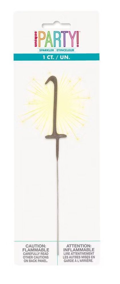 Number 1 Sparkler Candle