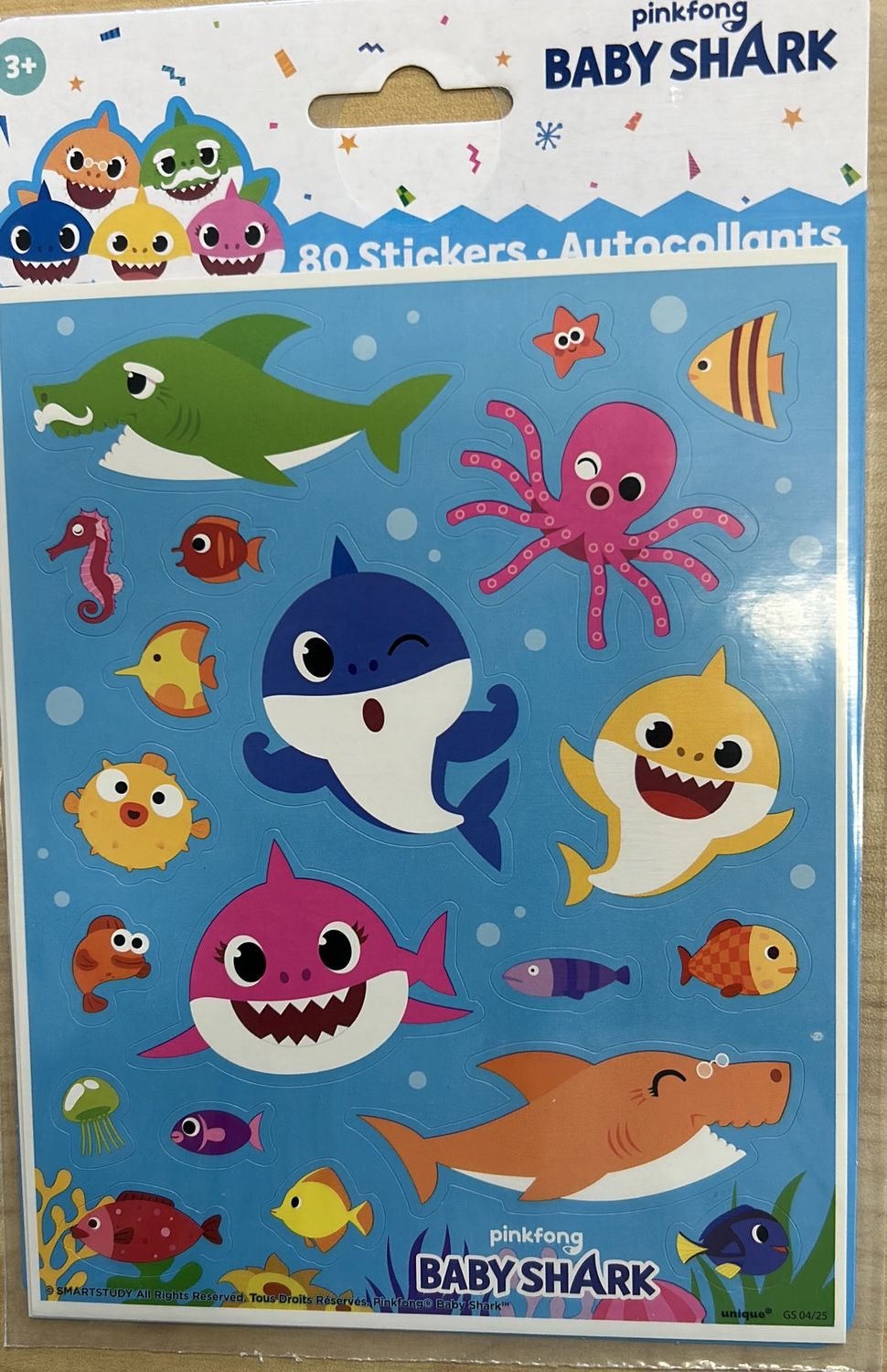 4 BABY SHARK STCKR SHEET