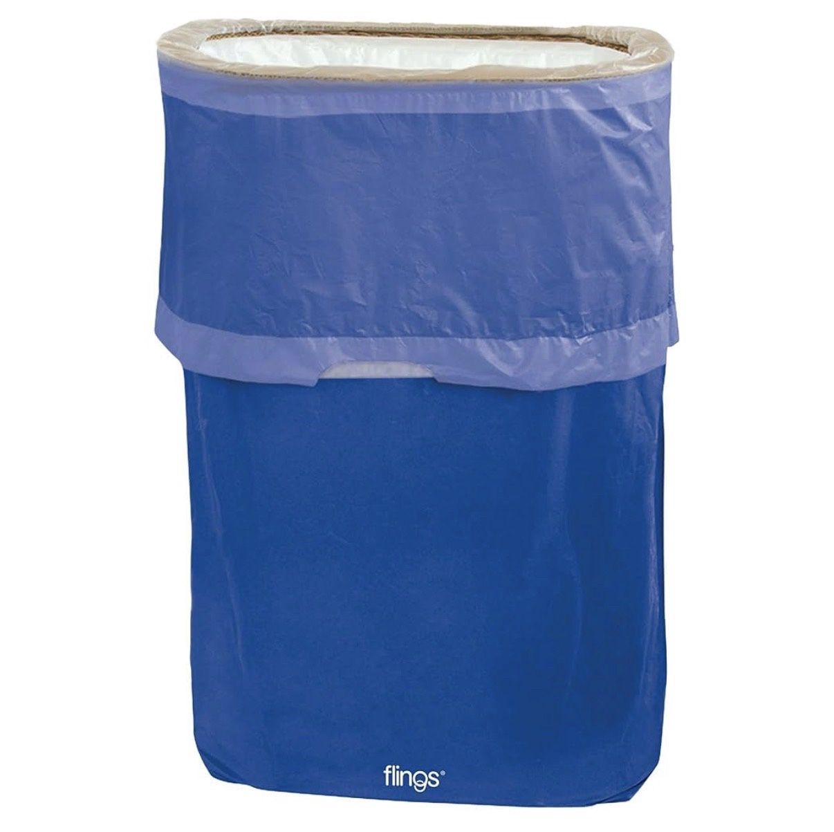 Amscan Blue Flings Plastic Bin - 22&quot; x 15&quot; (Pack of 1)