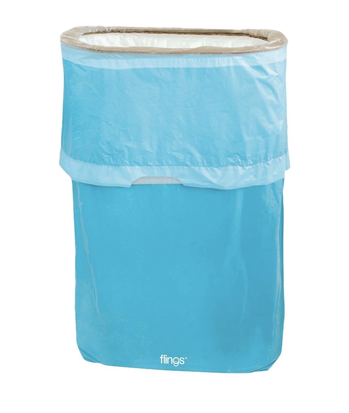 Caribbean Blue Flings Plastic Bin - 22&quot; x 15&quot; (Pack Of 1)