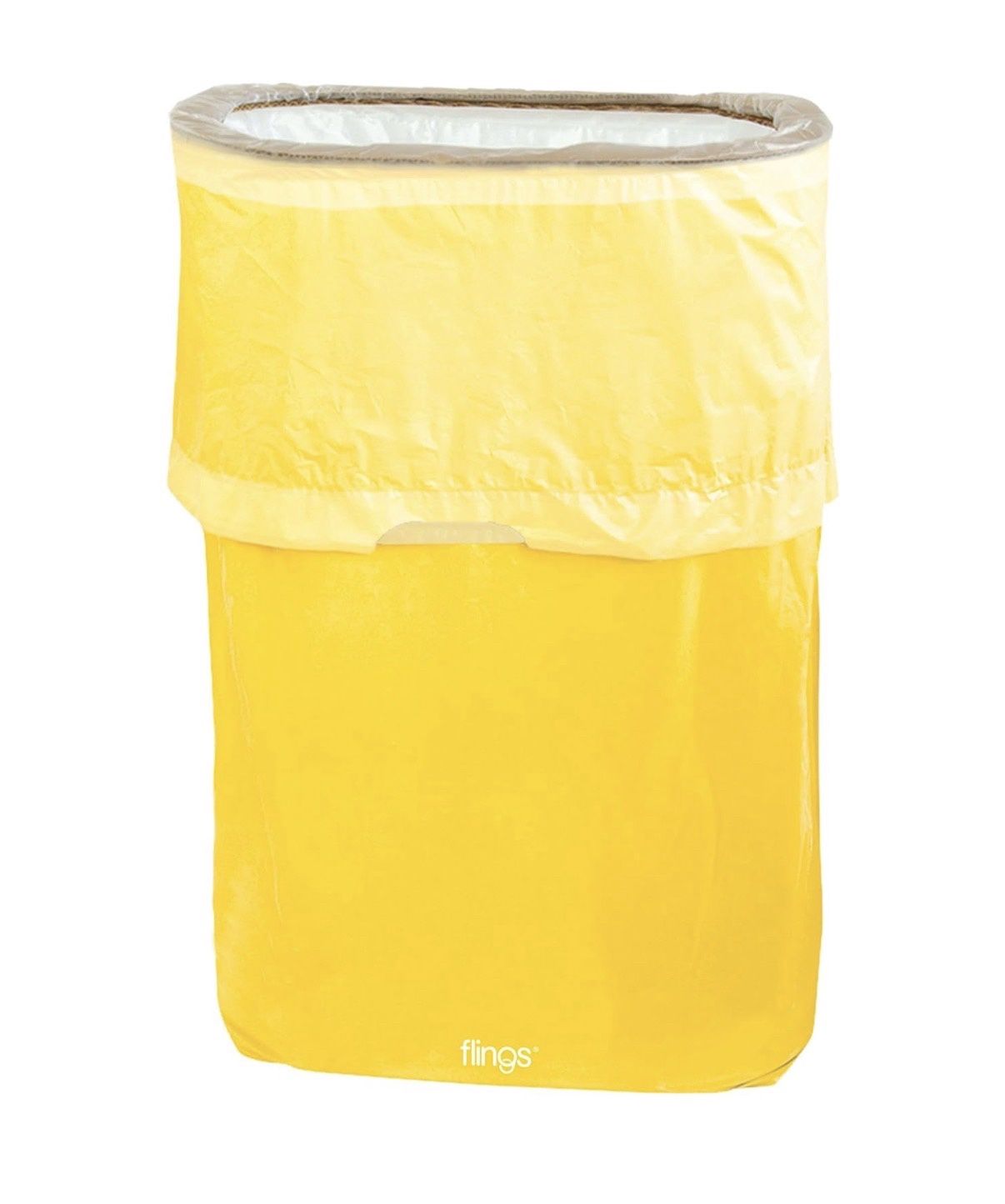 Sunshine Yellow Flings Plastic Bin - 22 x 15 (Pack Of 1)