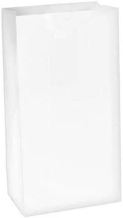12 PAPER PARTY BAGS-WHITE