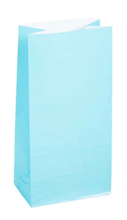 12 PPR PARTY BAGS -POWDER BLUE