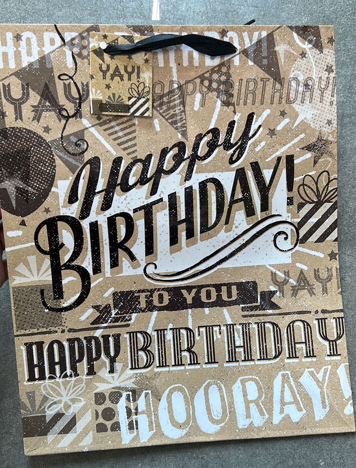 Kraft HBD Gift Bag 