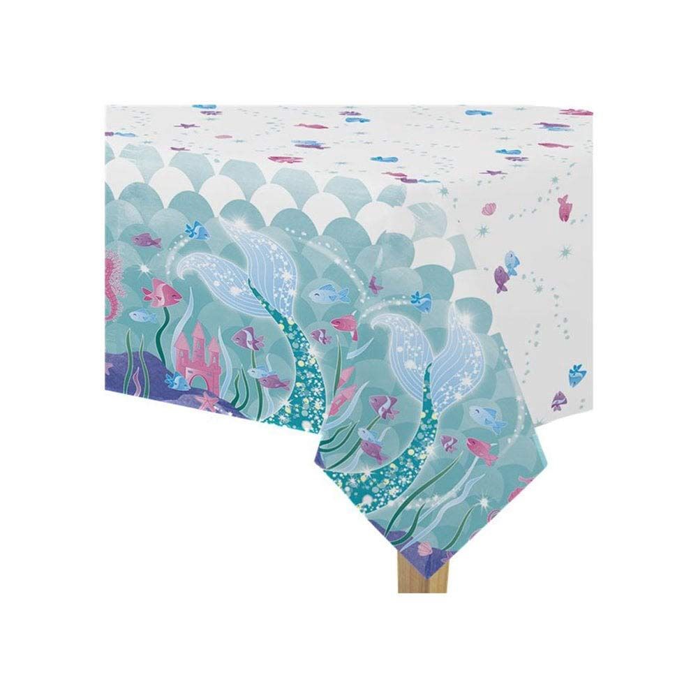 MERMAID PLASTIC TABLE COVER 54X84