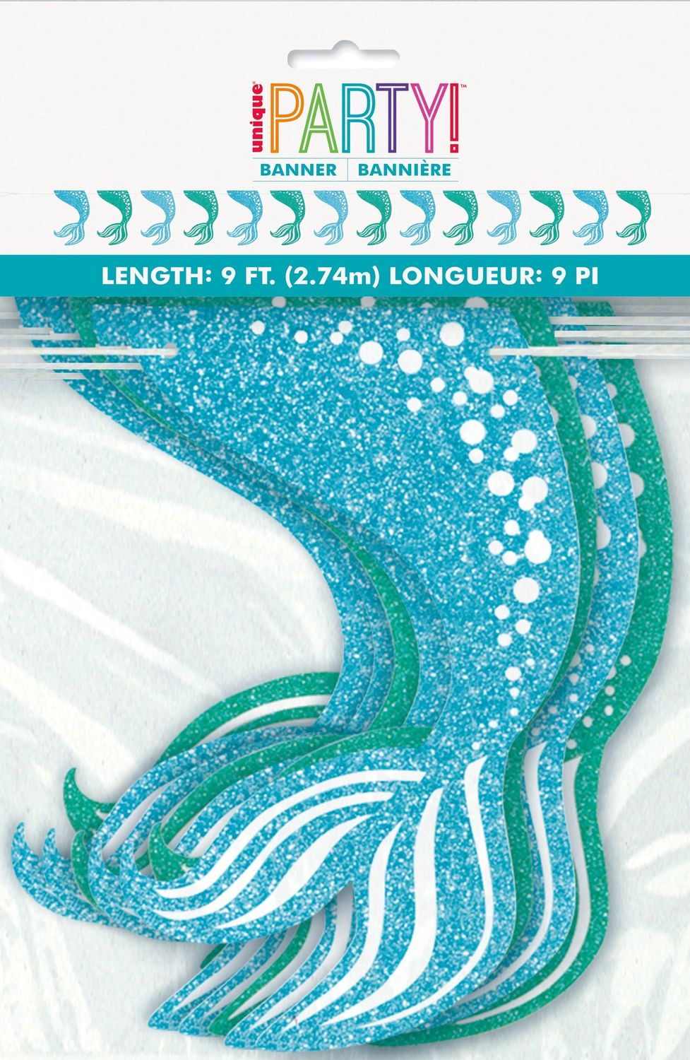 MERMAID GLITTER GARLAND-9FT