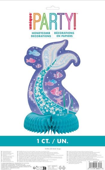 MERMAID HONEYCOMB CENTERPIECE-14&quot;