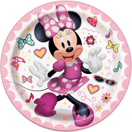 8ct MINNIE MOUSE 7&quot; PLATES