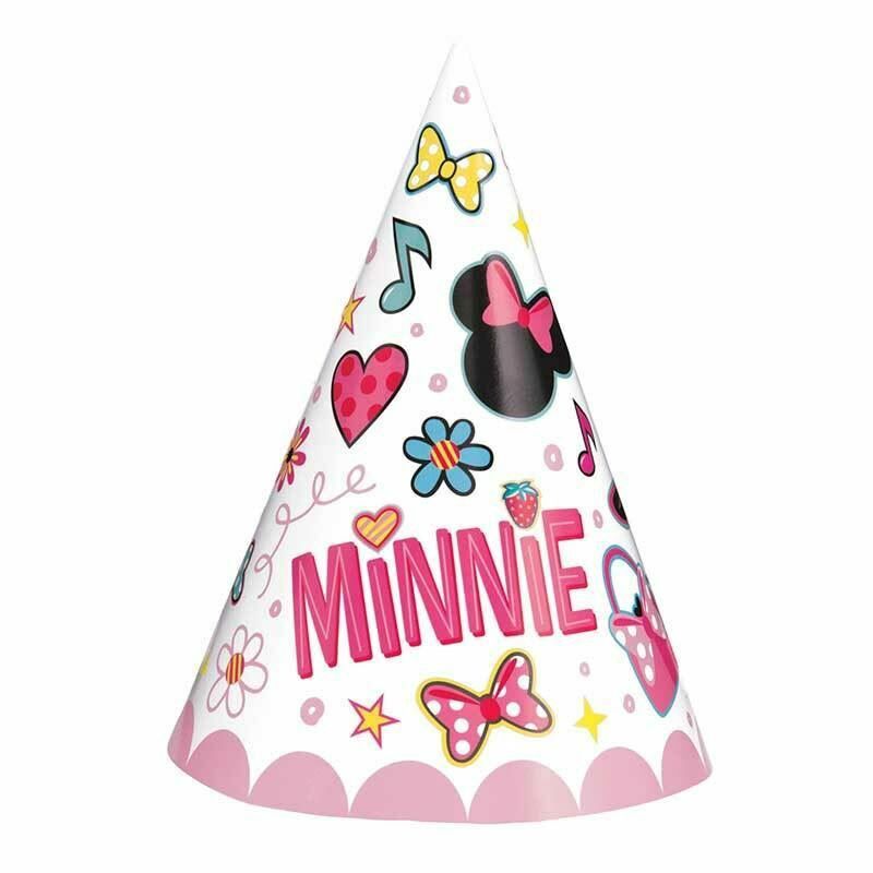 8ct MINNIE MOUSE PARTY HATS