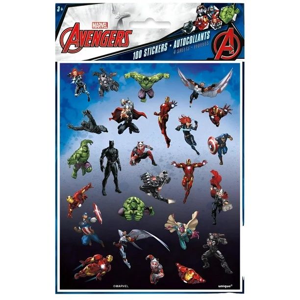 4 AVENGERS STICKER SHEET