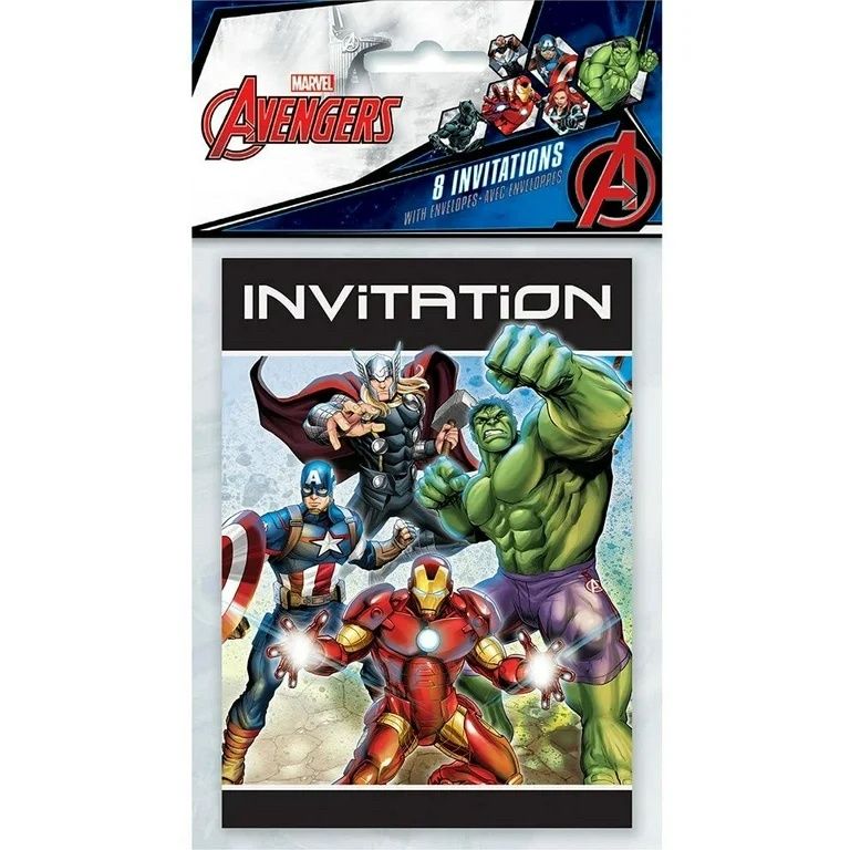 8ct AVENGERS INVITATIONS