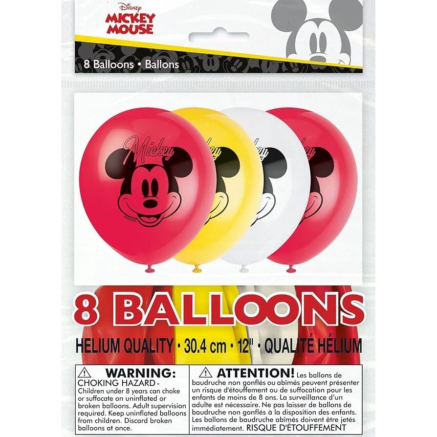 8ct 12&quot; MICKEY MOUSE BALLOONS