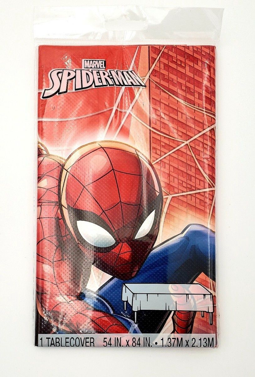 SPIDERMAN PLASTIC TABLE COVER 54X84